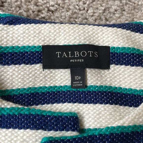 Talbots striped jacket. Lined with pockets - size 10p - Picture 3 of 9